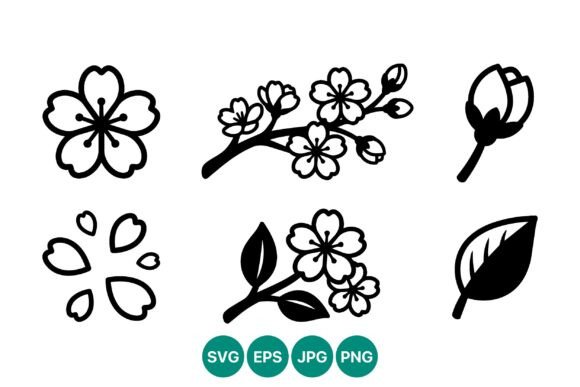 Cherry Blossom Graphics for Branding and Marketing