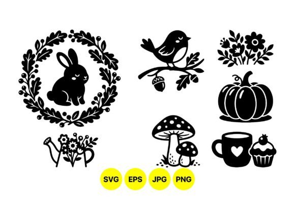 Cozy Autumn Woodland Graphics