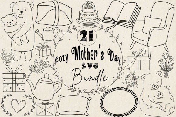 Cozy Mother s Day SVG Bundle for Warm Design Projects