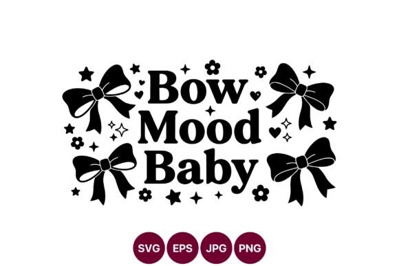 Cute Baby Bow SVG Design Graphics