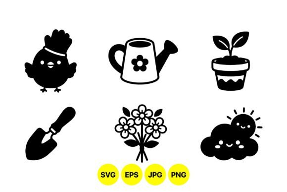 Cute Gardening SVG Clipart Set