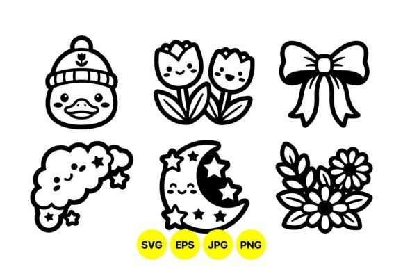 Cute Kawaii Clipart Collection Graphics