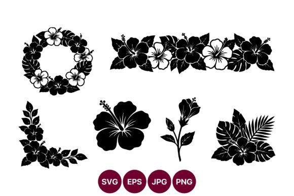 Hibiscus Borders Graphics for Local Branding