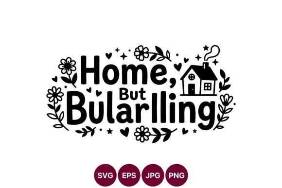 Home Bularlling Cute Black and White Graphics