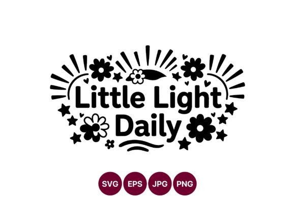 Little Light Daily Black Line Art Vector Graphics