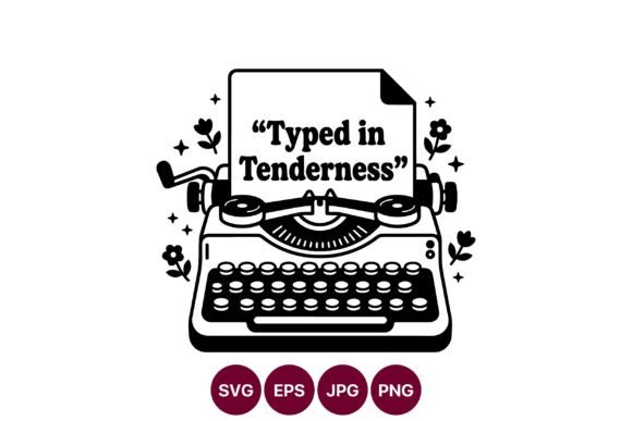 Typewriter with Typed in Tenderness Graphics